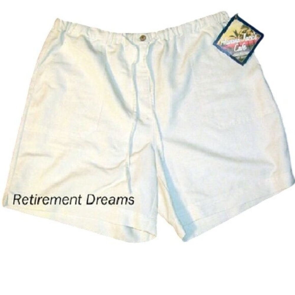 Havana Jacks Cafe Size Petite Small White Womens Elastic Waist Shorts NEW